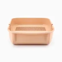 Туалет для кошек &laquo;Марсель&raquo;, 50&times;34.5&times;12 с, глубокий, с сеткой, полипропилен, бежевый