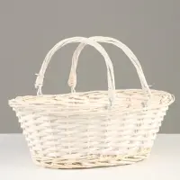 Корзина плетёная для хранения, 32&times;25&times;13 см, подвижные ручки h=10 см, ива