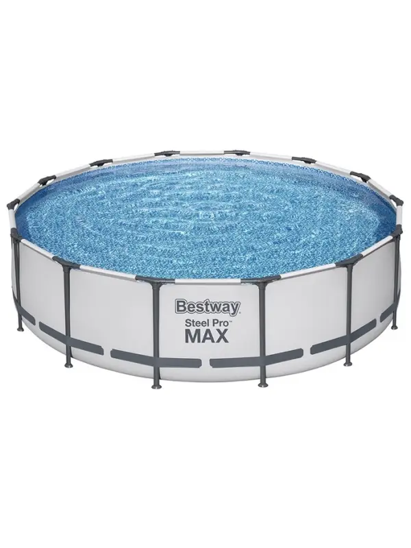 Бассейн каркасный Steel Pro MAX, 427&times;107 см, фильтр-насос, лестница, тент, круглый, 56950 Bestway