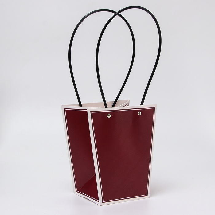 Сумка для цветов винная влагостойкая, 17x17-11.5x11.5-20 см 5 Сумка для цветов винная влагостойкая, 17x17-11.5x11.5-20 см 5