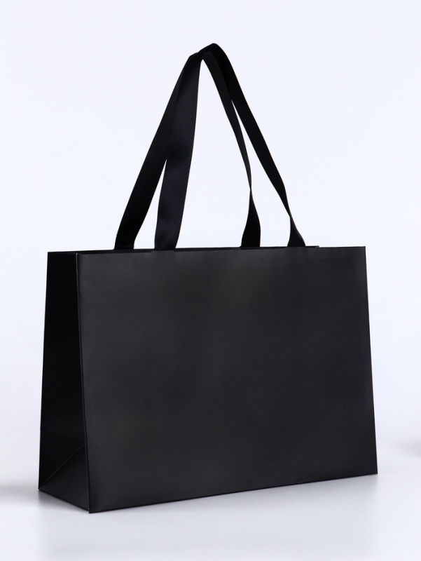 Пакет подарочный &laquo;Черный&raquo;, 28&times;20&times;10 см