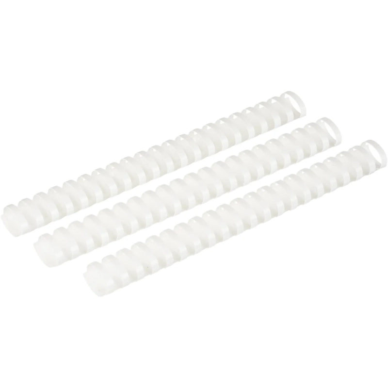 Пружины для переплета пластиковые 21 кольцо, 32 мм, (белые), 50 шт./уп