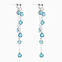 Серьги &laquo;Капли&raquo; дождя, голубые в светлом серебре