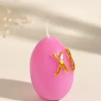 Свеча пасхальная "Яйцо ХВ" 45х45х62 мм МИКС