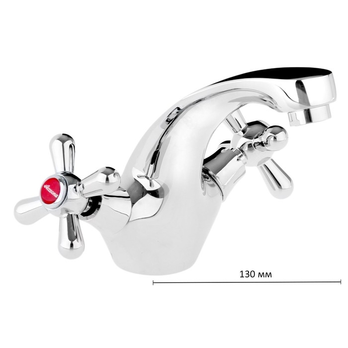 Смеситель для раковины Accoona A9072, двухрычажный, хром Смеситель для раковины Accoona A9072, двухрычажный, хром