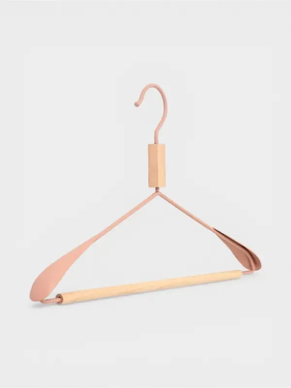 Плечики - вешалка для одежды LaDо́m Laconique, 42&times;24&times;3.2 см, широкие плечики, розовые