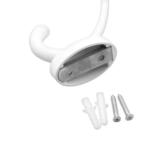 Крючок мебельный CAPPIO USUAL, двухрожковый, цвет белый