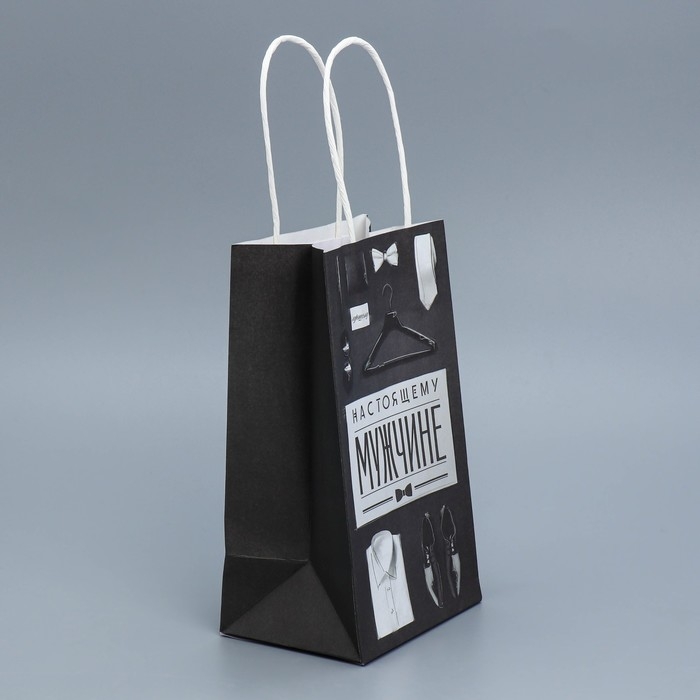 Пакет подарочный крафтовый, упаковка, «Мужские атрибуты», 12 х 21 х 9 см Пакет подарочный крафтовый, упаковка, «Мужские атрибуты», 12 х 21 х 9 см