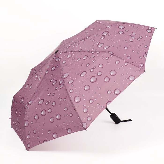Зонт автоматический «Капли», 3 сложения, 8 спиц, R = 47/55 см, D = 110 см, рисунок МИКС Зонт автоматический «Капли», 3 сложения, 8 спиц, R = 47/55 см, D = 110 см, рисунок МИКС