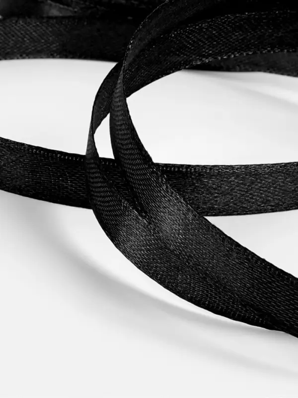 Лента атласная, 10 мм × 23 ± 1 м, цвет чёрный №39