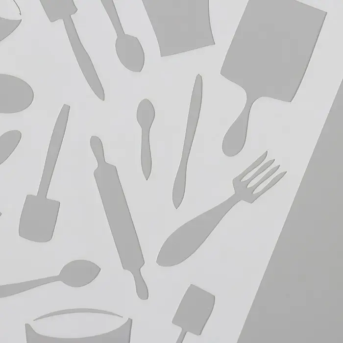 Трафарет пластик  Трафарет пластик "Кухонная утварь" 15х15 см