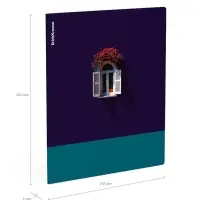 Тетрадь 48 листов в клетку ErichKrause CoverPrо fizzy, Floral Window, с пластиковой обложкой, на скобе