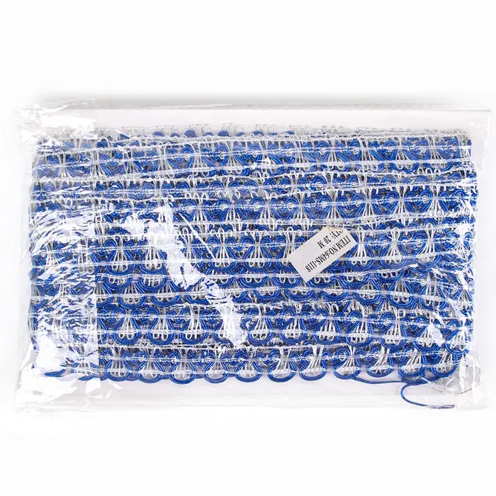 Тесьма плетёная сине-белый, в рулоне 20 метров Тесьма плетёная сине-белый, в рулоне 20 метров