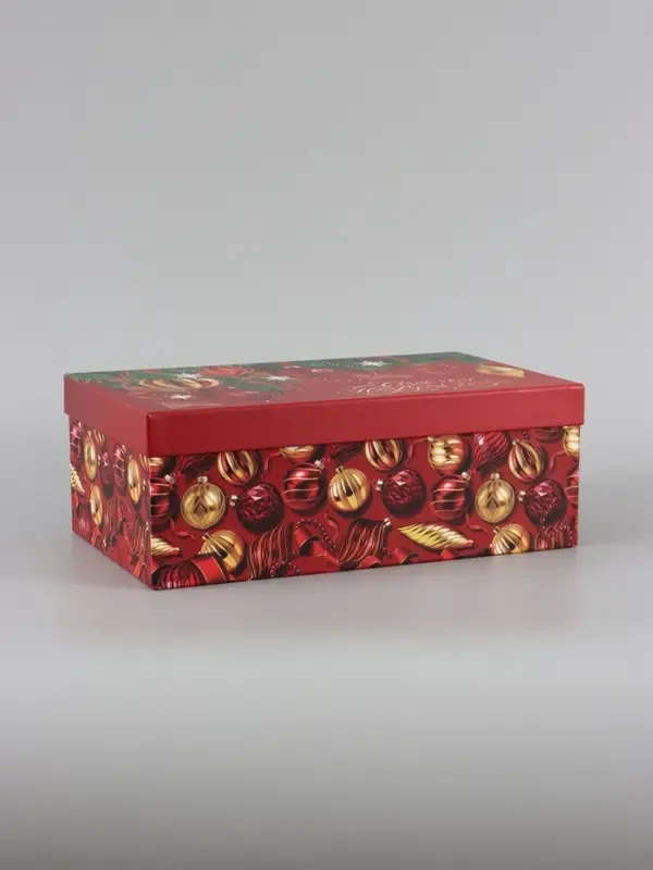 Коробка новогодняя подарочная &laquo;Елочные игрушки&raquo;, 32.5&times;20&times;12.5 см