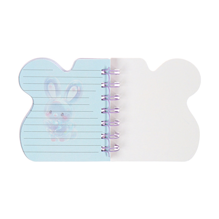 Записная книжка подарочная на гребне 80л,линия, цветной блок,обложка ПВХ 3D Зайка(10х10,5см)   10539 Записная книжка подарочная на гребне 80л,линия, цветной блок,обложка ПВХ 3D Зайка(10х10,5см)   10539