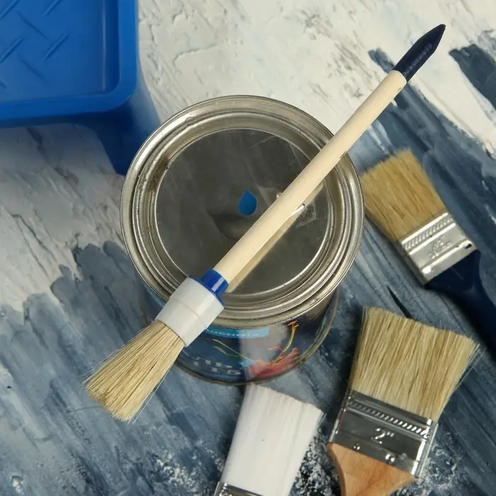 Кисть круглая ТУНДРА, натуральная щетина, деревянная рукоятка, № 2, 20 мм Кисть круглая ТУНДРА, натуральная щетина, деревянная рукоятка, № 2, 20 мм