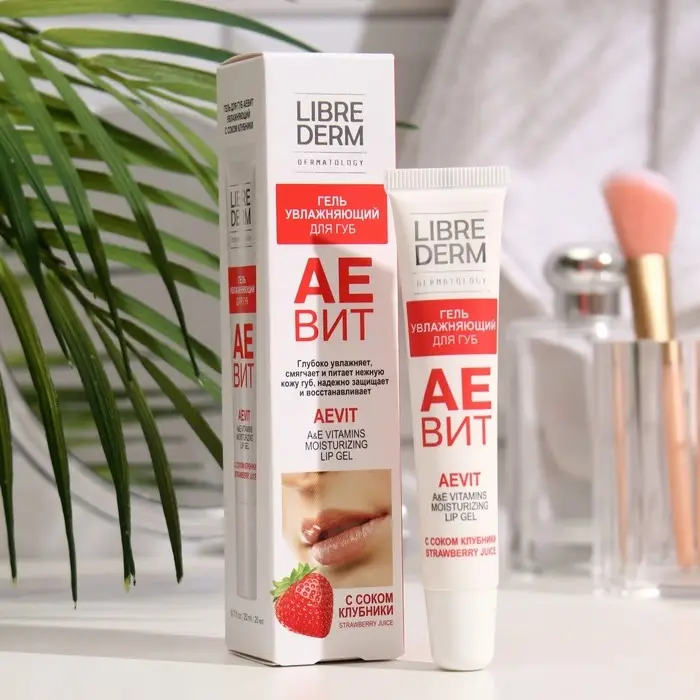 Увлажняющий крем Librederm Аевит для губ с соком клубники 20 мл Увлажняющий крем Librederm Аевит для губ с соком клубники 20 мл
