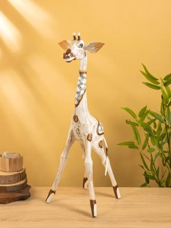 Сувенир "Жирафик" дерево 25х25х70 см, цв. белый