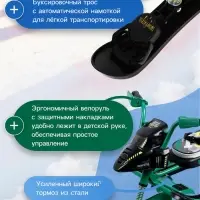 Снегокат Snowpatrol, со спинкой, зелёный, СНД2/SP3 Nika Kids