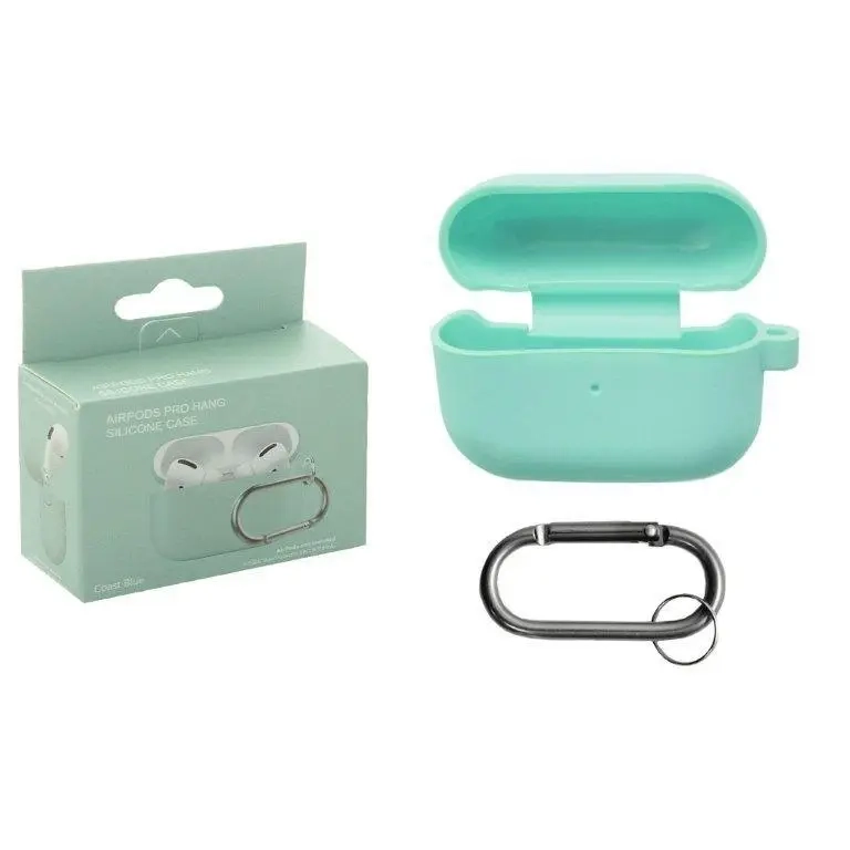 Чехол APods Pro Hang Silicon Сase с карабином Coast Blue Чехол APods Pro Hang Silicon Сase с карабином Coast Blue