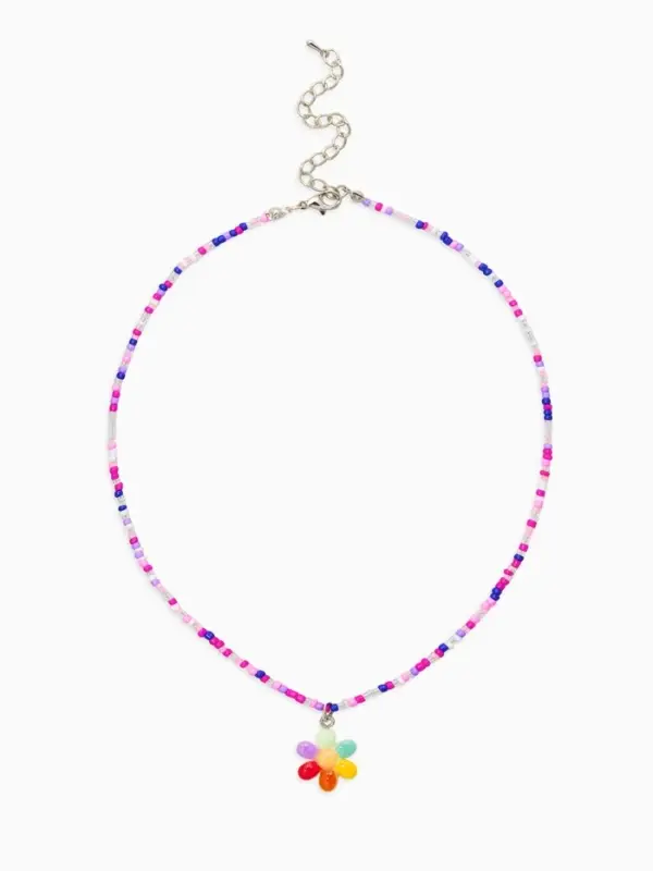 Бусы детские "Выбражулька" бисер, цветок,38 см, разноцветные
