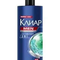 Шампунь-бальзам мужской против перхоти "Клиар" активспорт, 1000 мл