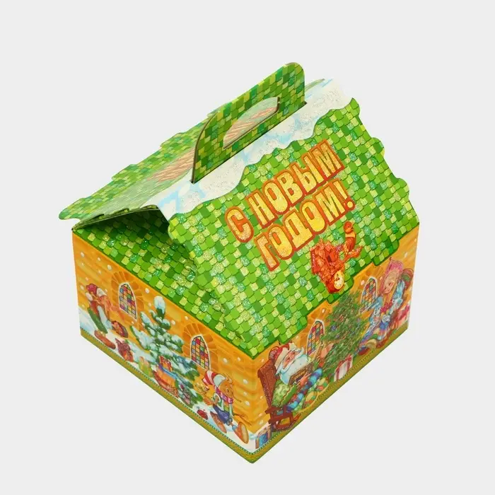 Подарочная коробка новогодняя с заданиями по мотивам известных сказок «Домик малый» 120×12 см Подарочная коробка новогодняя с заданиями по мотивам известных сказок «Домик малый» 120×12 см