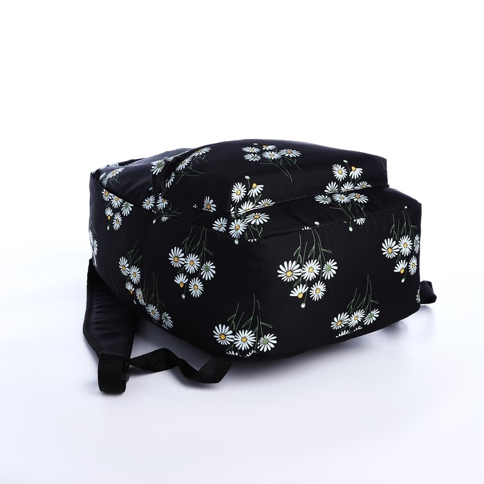 Рюкзак школьный на молнии, цвет чёрный