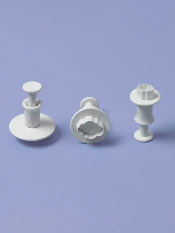 Плунжеры кондитерские &laquo;Облака&raquo;, набор 3 шт., пластик, белые