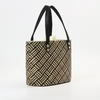 Сумка плетёная из пандана, 27&times;19&times;42 см, бежево-коричневая