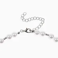 Колье на жемчужных бусах &laquo;Ракушка&raquo;, L=55 см, белый в серебре