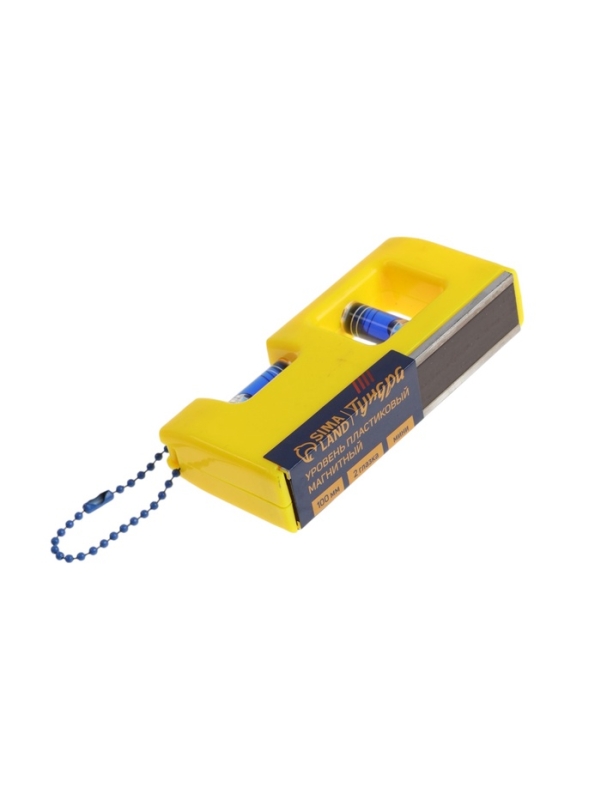 Уровень пластиковый магнитный ТУНДРА, мини, 2 глазка, 100 мм Уровень пластиковый магнитный ТУНДРА, мини, 2 глазка, 100 мм