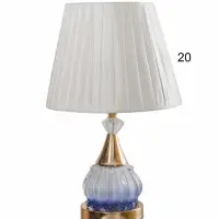 Лампа настольная &laquo;Ева&raquo; 1&times;40 Вт Е27 1&times;4 Вт LED золото/синий 25&times;25&times;42 см