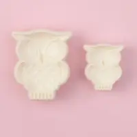 Печати для теста и мастики Доляна &laquo;Совушка&raquo;, набор 2 шт., пластик, молочные