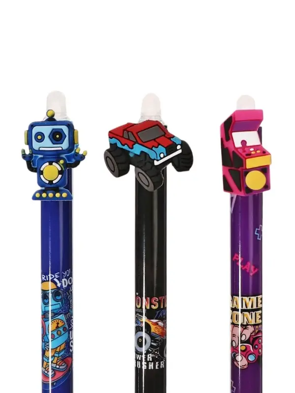 Ручка гелевая со стираемыми чернилами 0,5 мм, стержень синий, корпус синий