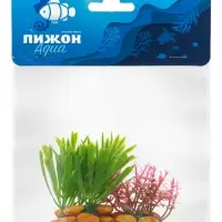 Растение искусственное аквариумное, на подставке под камень, 14&times;11&times;7 см