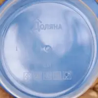 Набор контейнеров пищевых круглых Доляна, 3 шт: 150 мл, 300 мл, 500 мл, прозрачные, крышка синяя