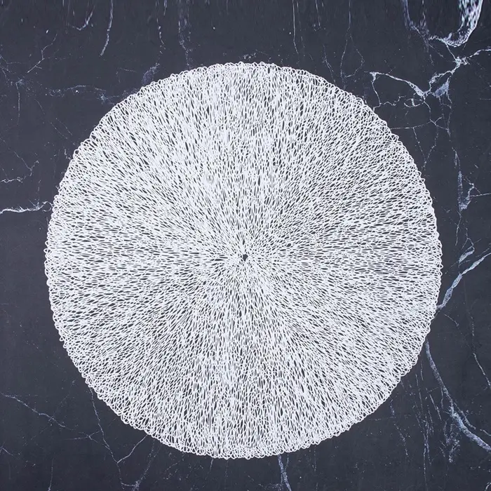 Салфетки сервировочные на стол Доляна &laquo;Соломка&raquo;, d=38 см, 4 шт., белые