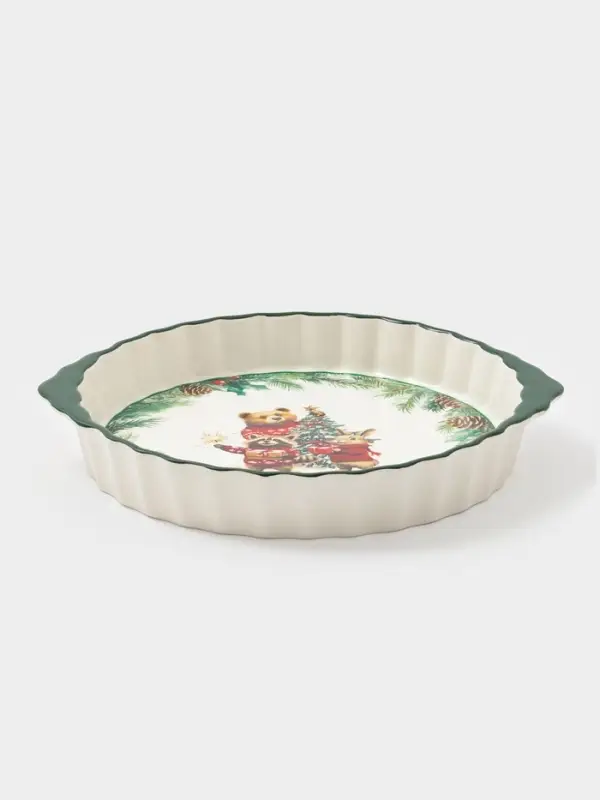 Блюдо для запекания Доляна «Новогодние животные», 28.8×25×4.3 см, доломит, белое Блюдо для запекания Доляна «Новогодние животные», 28.8×25×4.3 см, доломит, белое