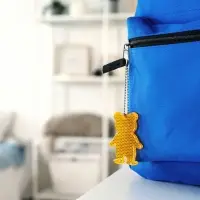 Пешеходный светоотражатель «Мишка», белый