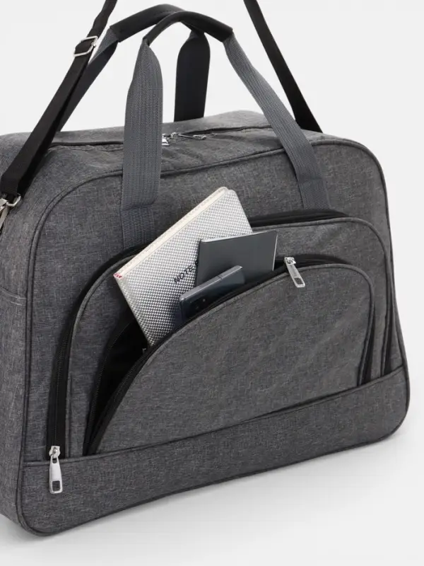 Сумка дор Отдых, 53*23*34, отд на молнии, 2н/кармана, дл ремень, серый