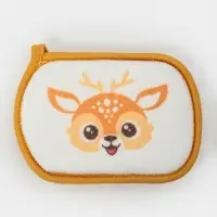 Мочалка детская для купания Доляна &laquo;Оленёнок&raquo;, 12&times;8 см, коричневая