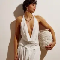 Бусы &laquo;Жемчуг Борокко&raquo;, белые в серебре 40 см