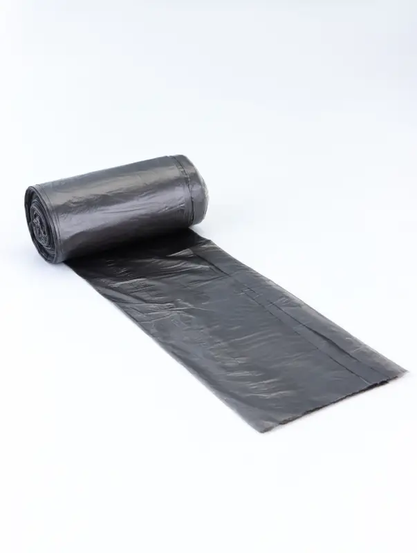 Мешки для мусора в рулоне 30 л, черные, ПНД, толщина 15 мкм, 50 шт.
