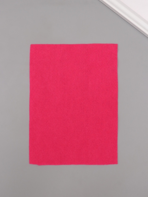 Фетр мягкий 1.5 мм Фетр мягкий 1.5 мм "Ярко-розовый" набор 4 листа 15х20 см