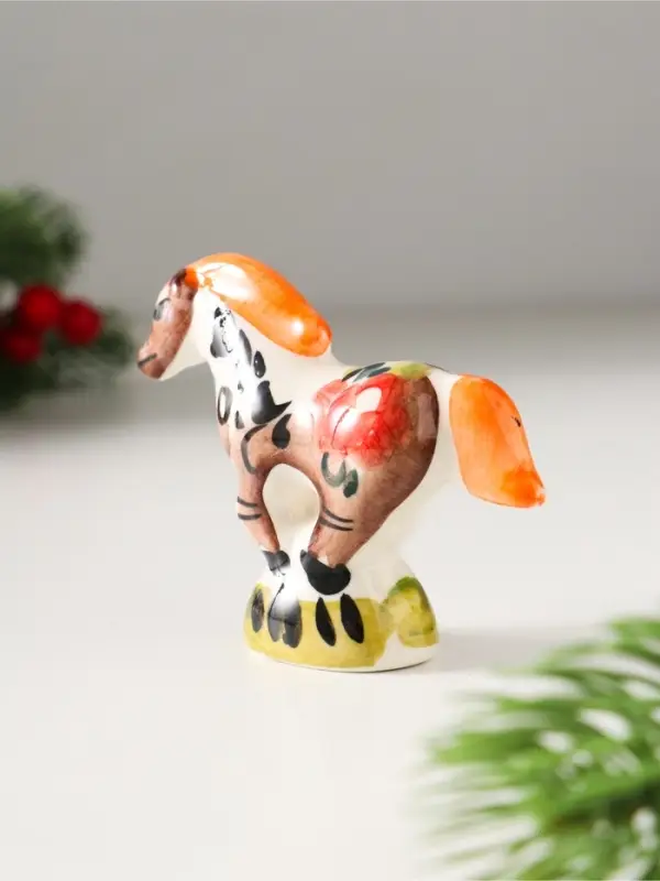 Сувенир Конь Старт, 6х8х8 см, гжель,цвет Сувенир Конь Старт, 6х8х8 см, гжель,цвет