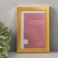 Фоторамка для фото 10х15 см "Oframe", пластик, золото, (пластик экран)