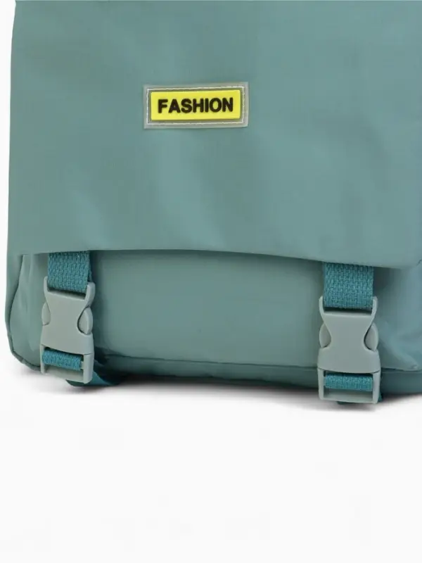 Рюкзак школьный на молнии, с карманами, с принтом, размер 30&times;13&times;44 см, зелёный