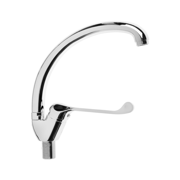 Смеситель для кухни  Смеситель для кухни "ЦС-СМ" СТ300834, однорычажный, длина излива 220 мм, хирургический, хром