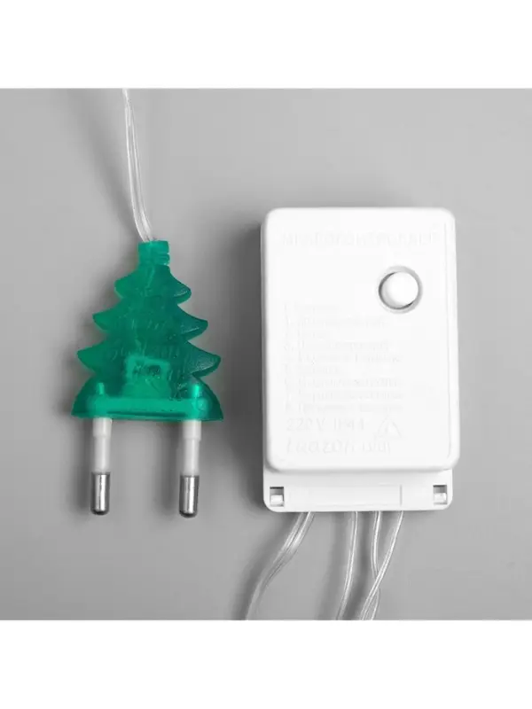 Гирлянда &laquo;Нить&raquo; 5 м с насадками &laquo;Ёжики цветные&raquo;, IP20, прозрачная нить, 30 LED, свечение мульти, 8 режимов, 220 В